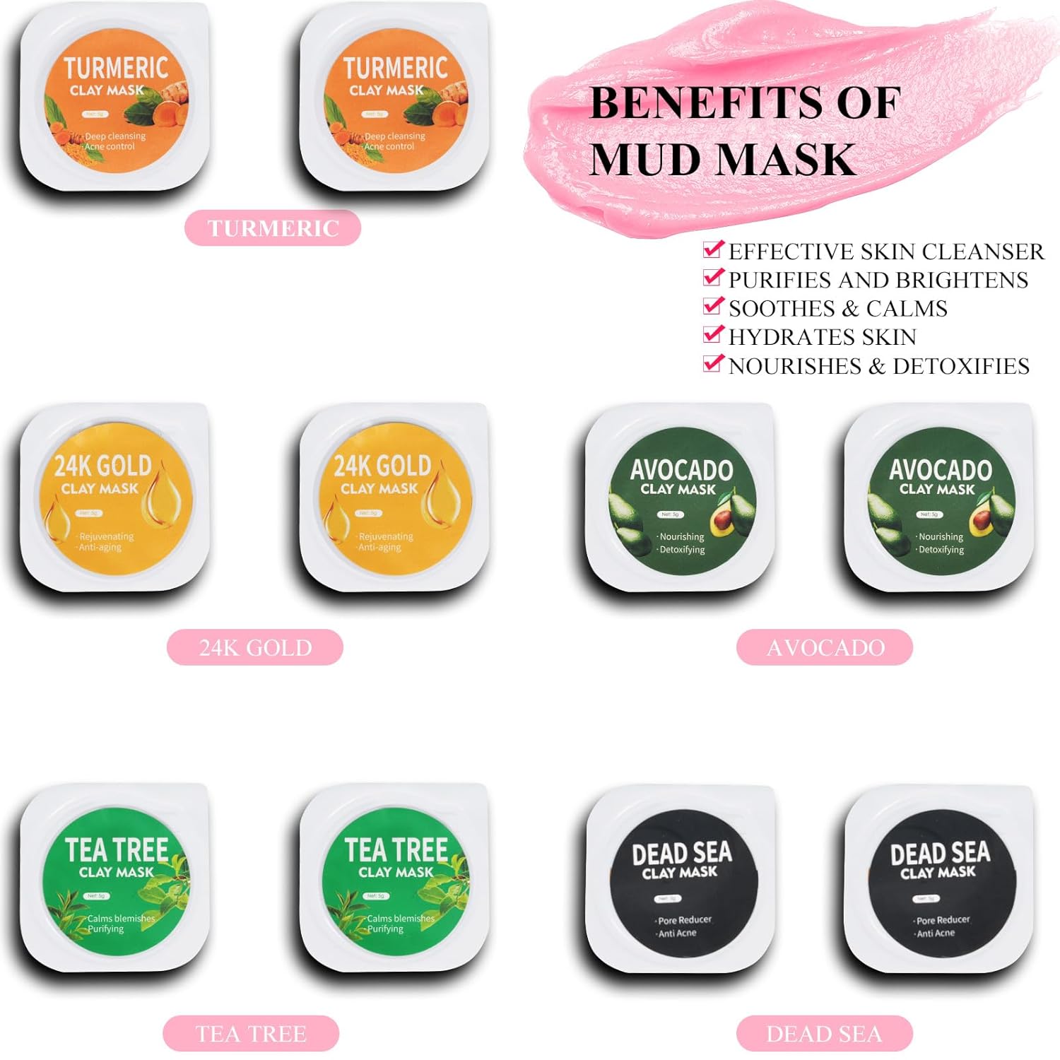 Clay Mask Set 20 Pods