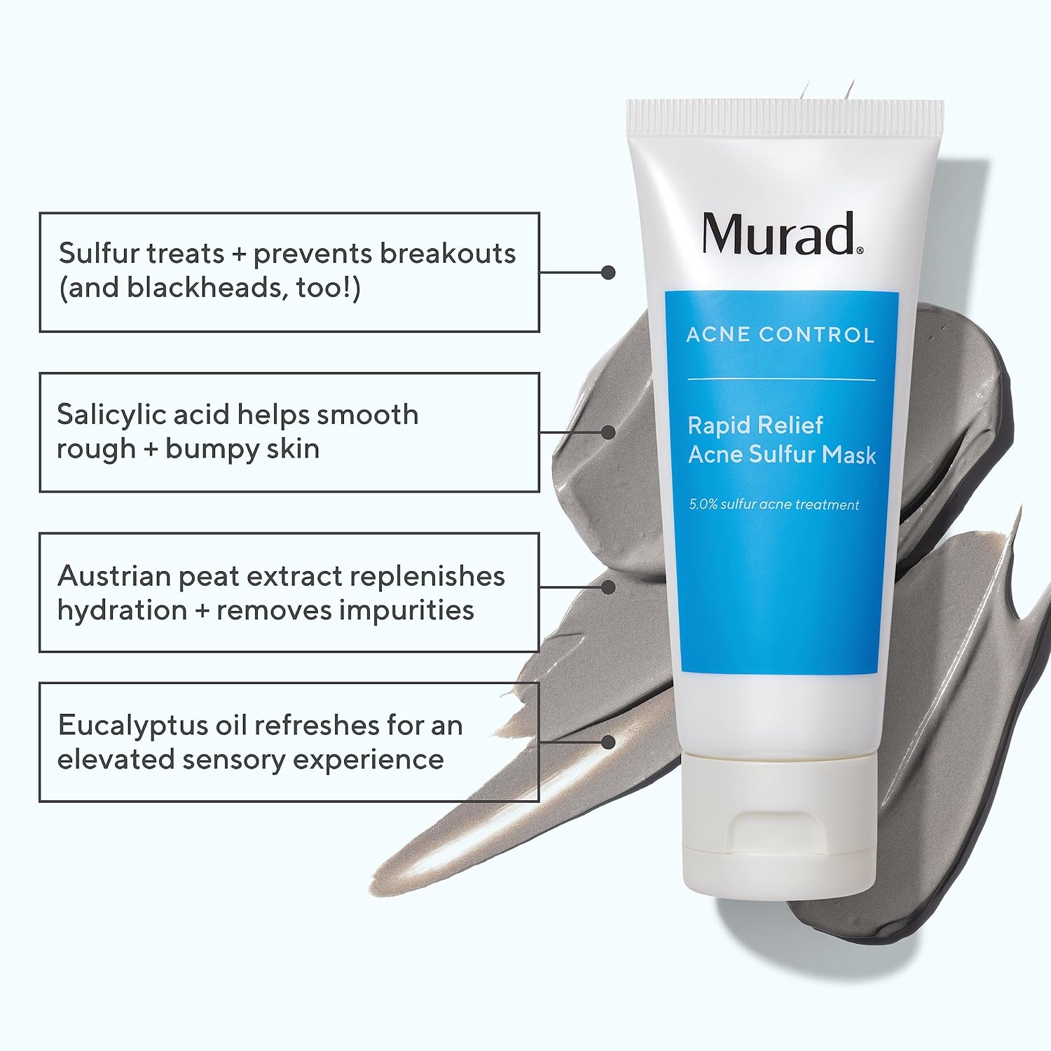 Murad Rapid Relief Acne Sulfur Mask – Clay Mask with Salicylic Acid